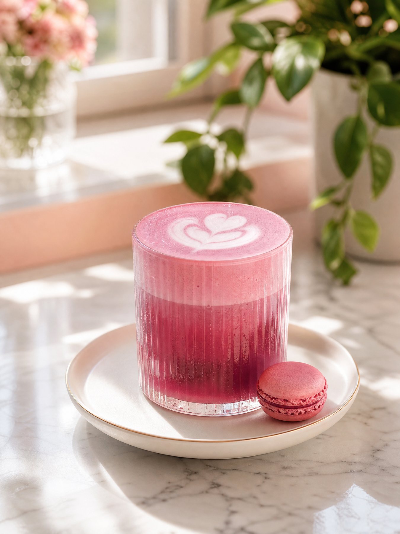 Różowa kawa Pink Latte